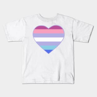 Pride Flag Heart Bigender Kids T-Shirt